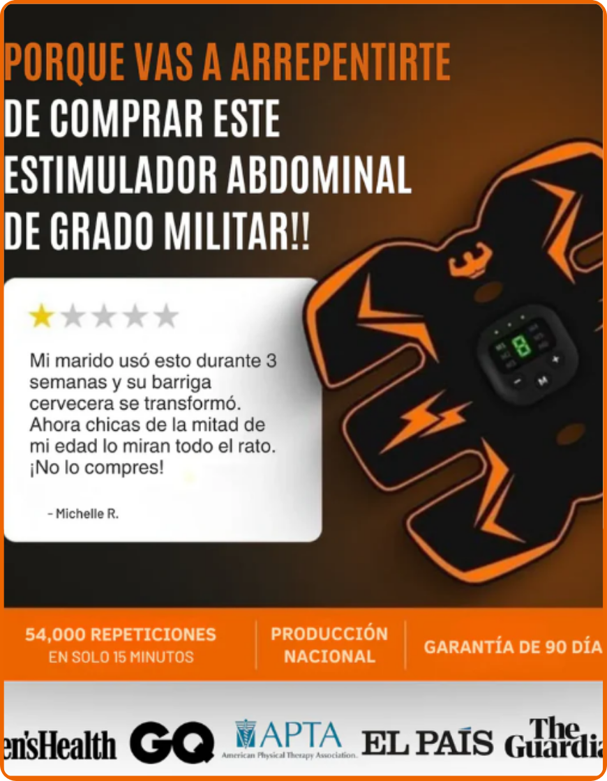 Estimulador Abdominales PowerAbs® + Estimulador de Brazos de REGALO