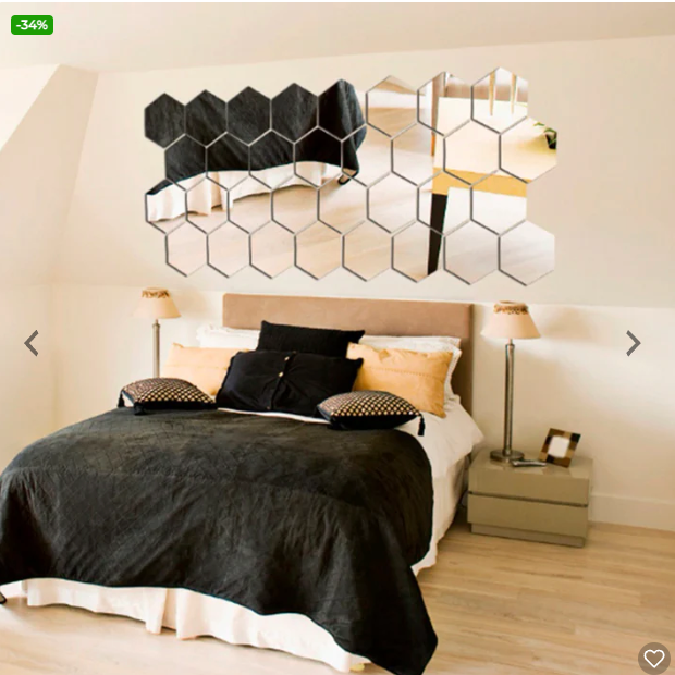 Espejo Hexagonal "ReflejaTuEstilo - 12 UNIDADES