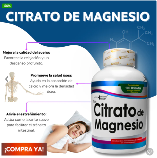 Citrato de Magnesio - Compra 1 y llévate 2 unidades