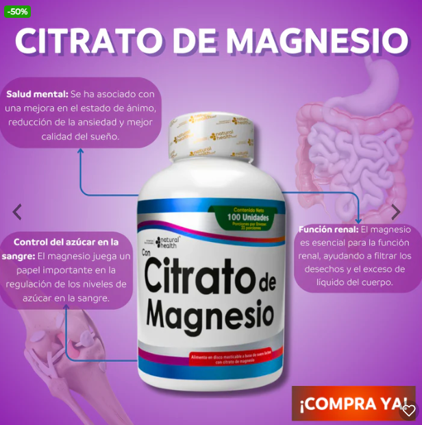 Citrato de Magnesio - Compra 1 y llévate 2 unidades