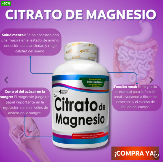 Citrato de Magnesio - Compra 1 y llévate 2 unidades