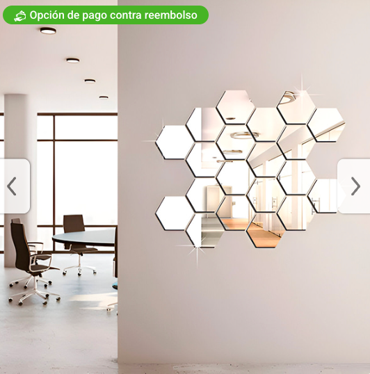 Pegatinas efecto espejo.
