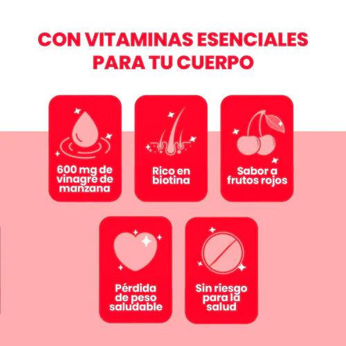 Gomitas de Vinagre de Manzana, Sidra y Té Rojo