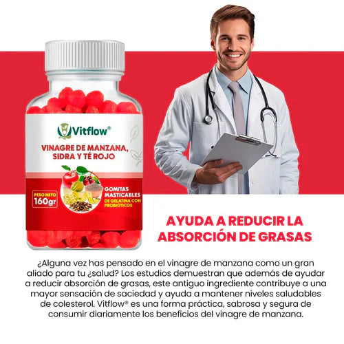 Gomitas de Vinagre de Manzana, Sidra y Té Rojo