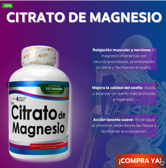 Citrato de Magnesio - Compra 1 y llévate 2 unidades