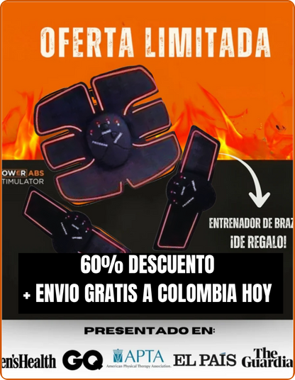 Estimulador Abdominales PowerAbs® + Estimulador de Brazos de REGALO